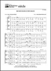 Do not stand at my grave SATB choral sheet music cover